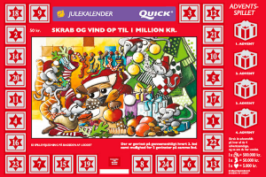 Quick skrabejulekalender med tegnede julemus