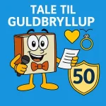 Talen til guldbryllup, med vores talegenerator